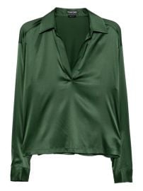 TOM FORD logo-embroidered Satin Tunic | Green | FARFETCH at Farfetch
